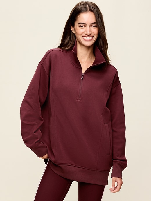 Image number 1 showing, Dynamic Fleece Half-Zip Tunic Sweatshirt