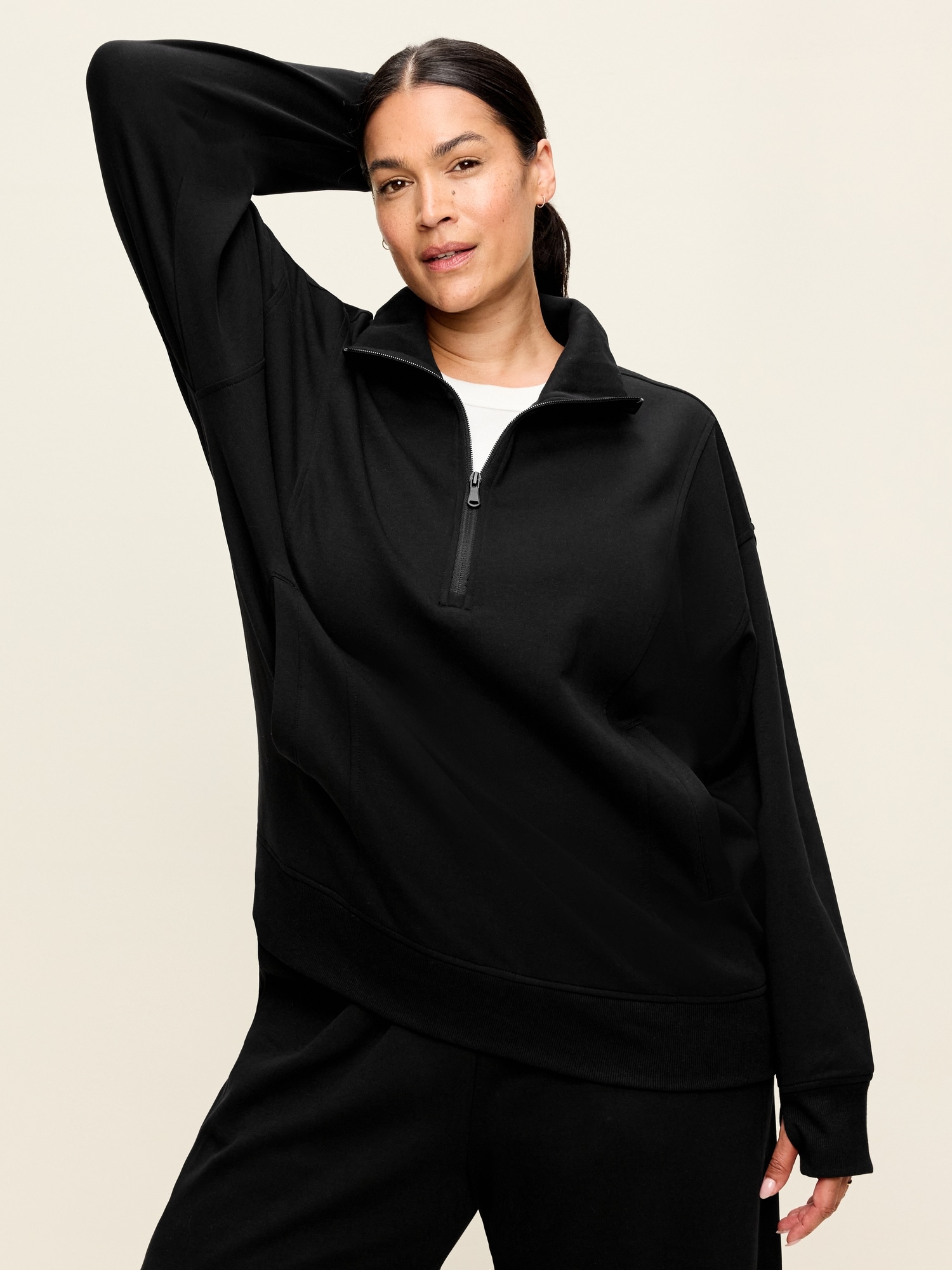 Dynamic Fleece Half-Zip Tunic Sweatshirt