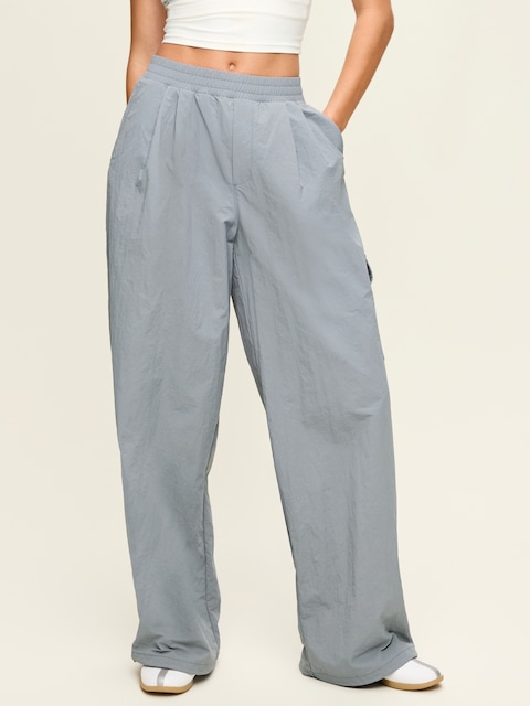 Mid-Rise Woven Utility Pants