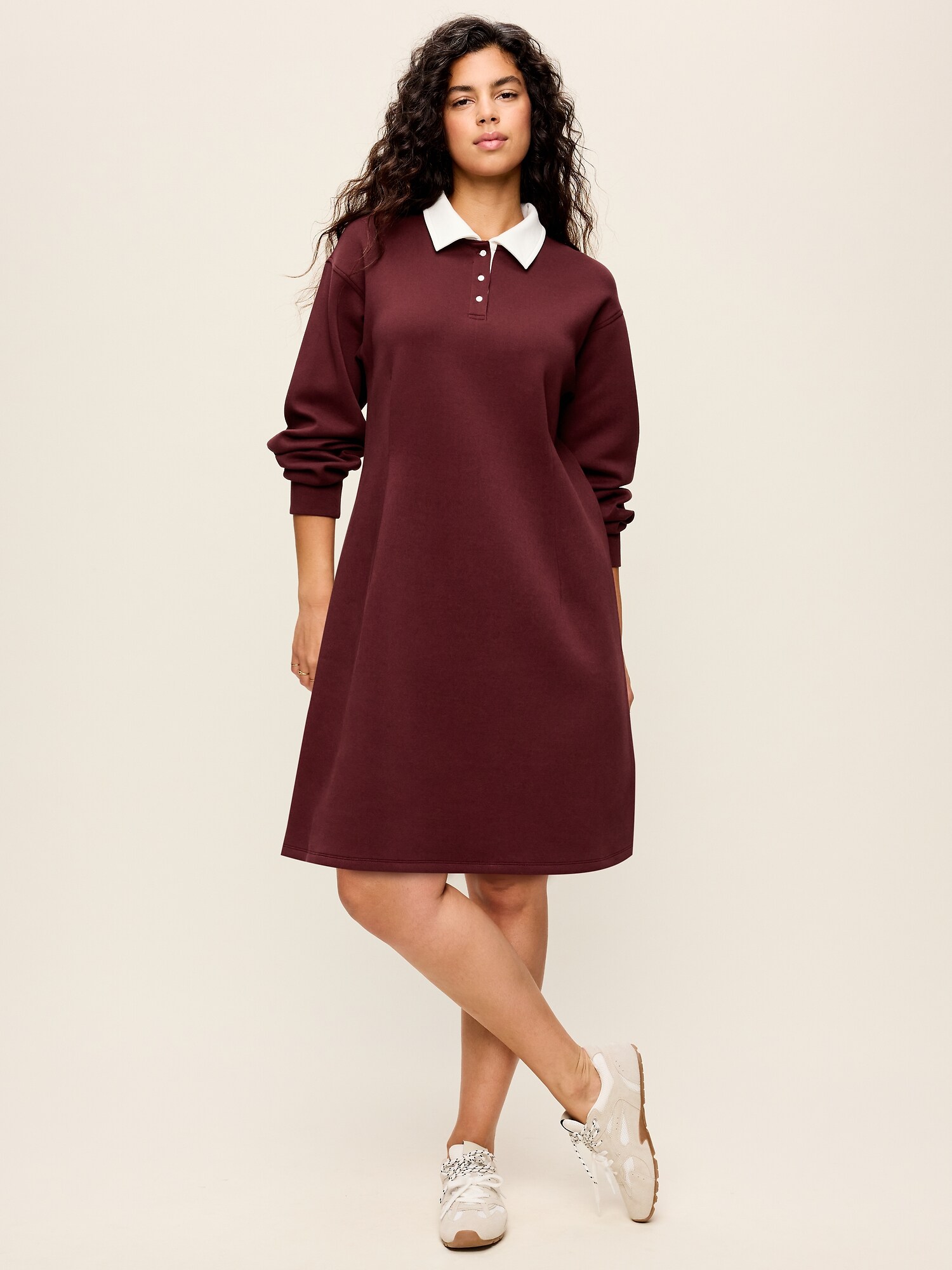 Женское платье Old Navy Dynamic Fleece Pique Polo Dress, цвет: Grand Canyon — фото 4