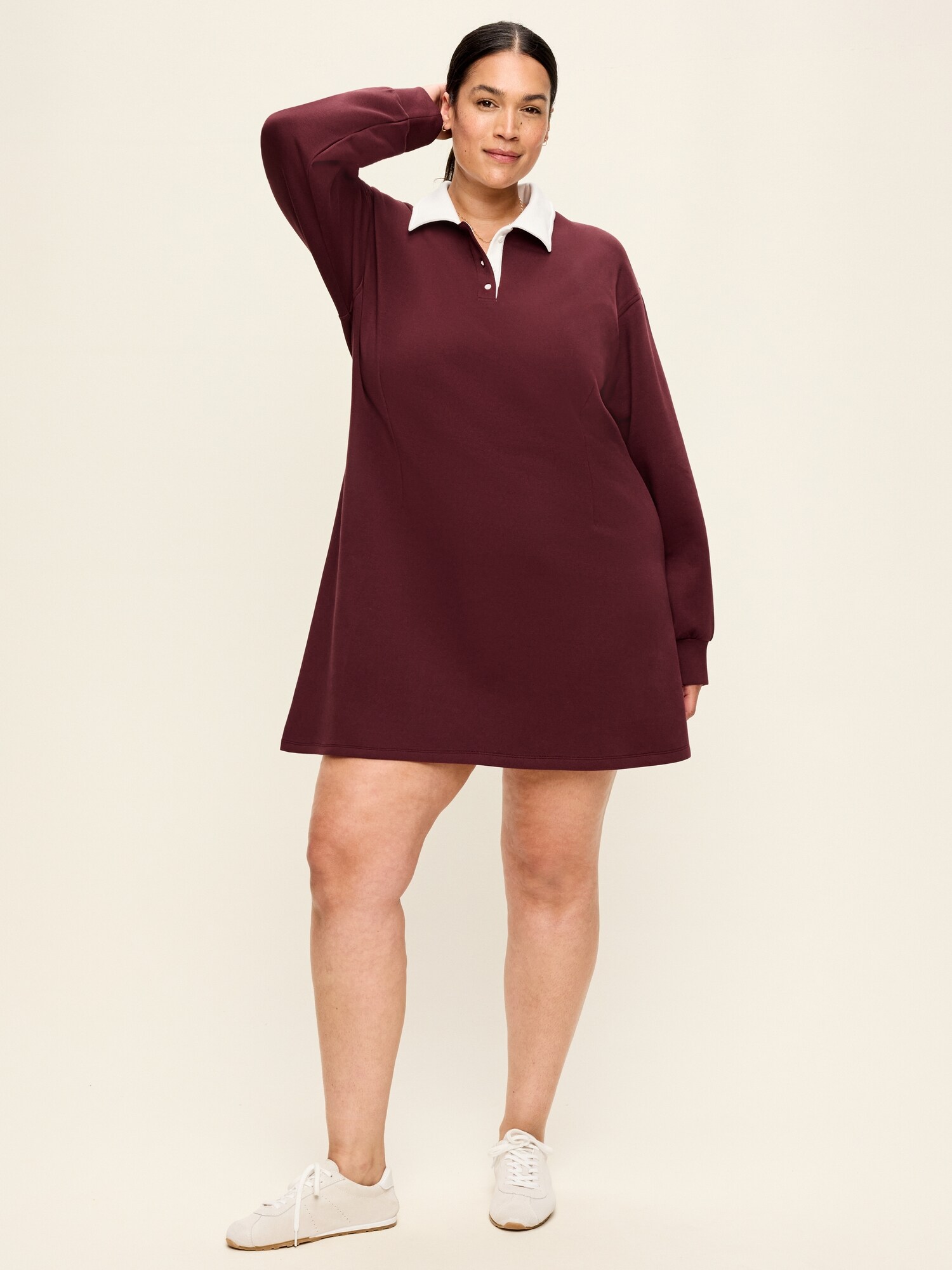 Женское платье Old Navy Dynamic Fleece Pique Polo Dress, цвет: Grand Canyon — фото 6