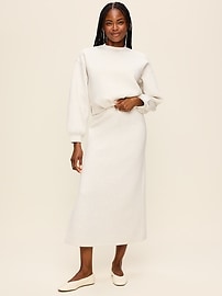 Image number 2 showing, High-Waisted Bounce Fleece Maxi Skirt