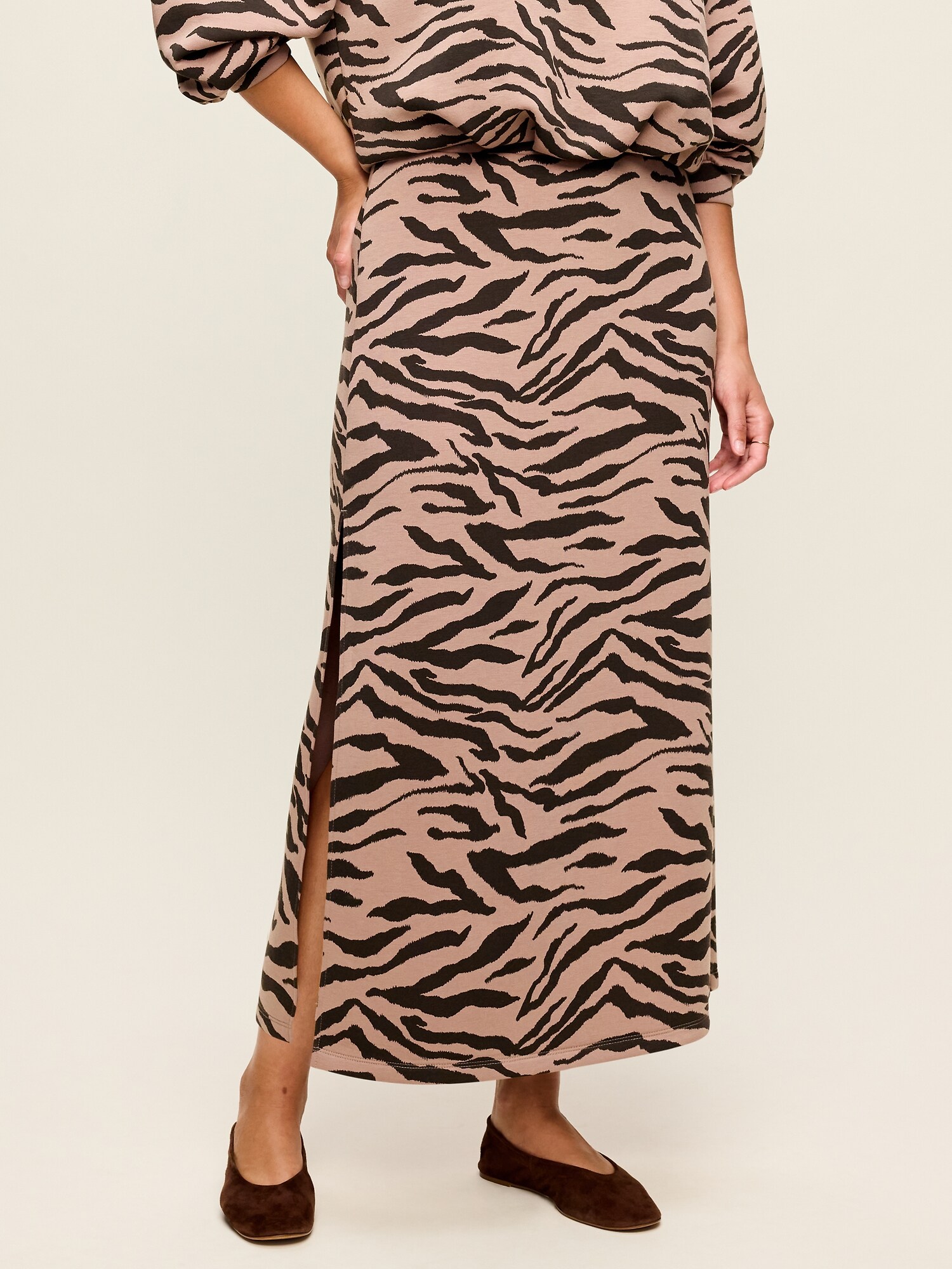 Женская юбка Old Navy High-Waisted Bounce Fleece Maxi, цвет: С принтом — фото 4
