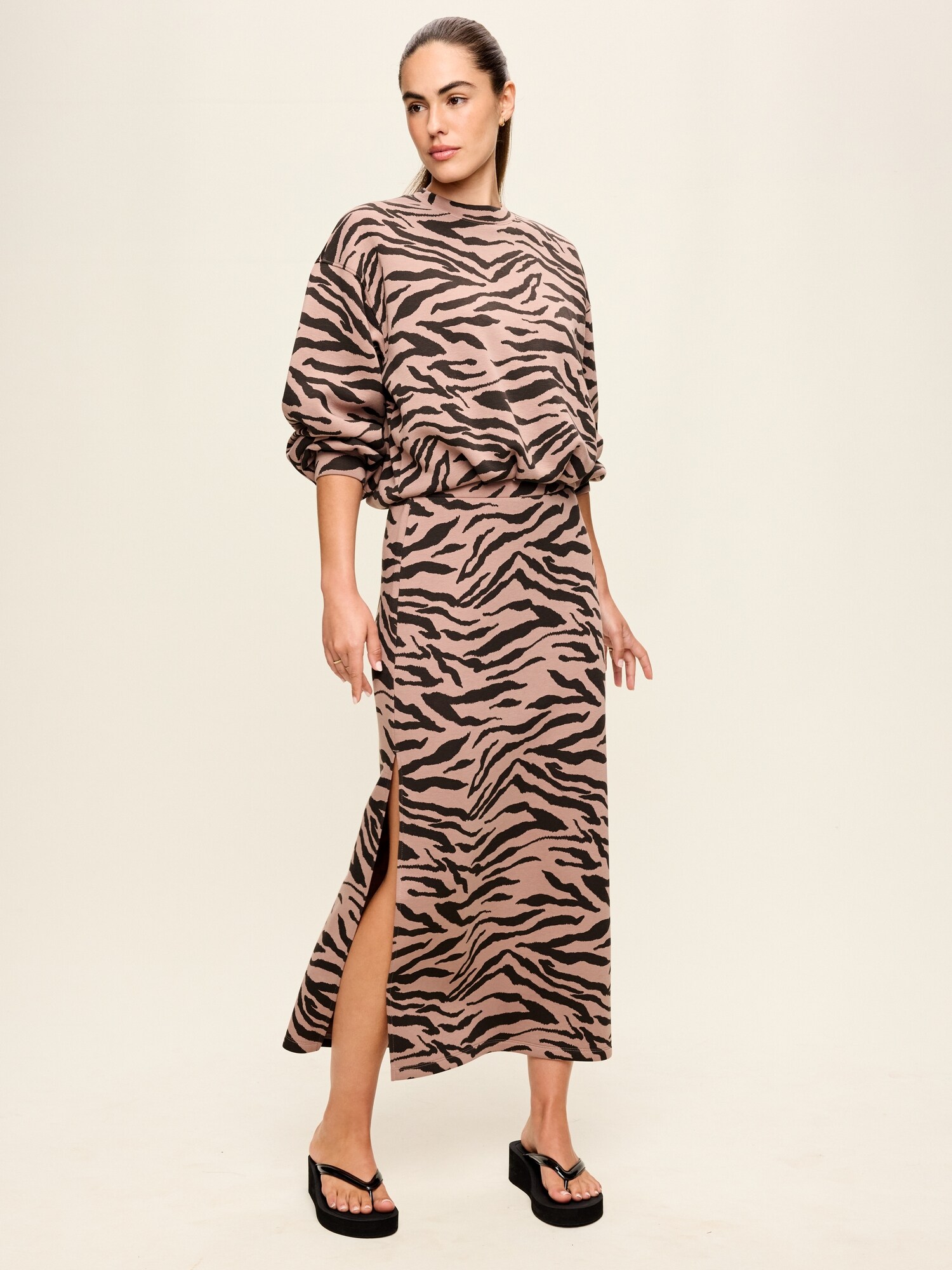 Женская юбка Old Navy High-Waisted Bounce Fleece Maxi, цвет: С принтом — фото 2