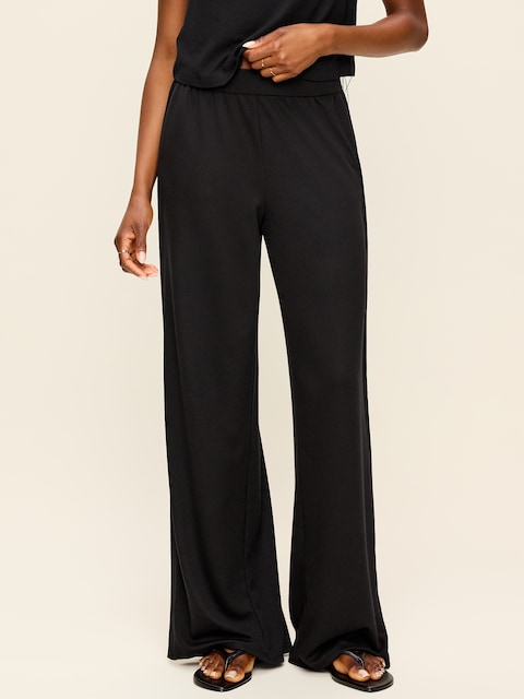 High-Waisted Bounce Lite Drapey Wide-Leg Pleated Pants