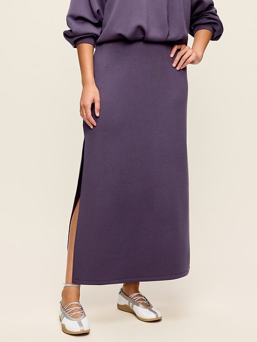 Image number 4 showing, High-Waisted Bounce Fleece Maxi Skirt