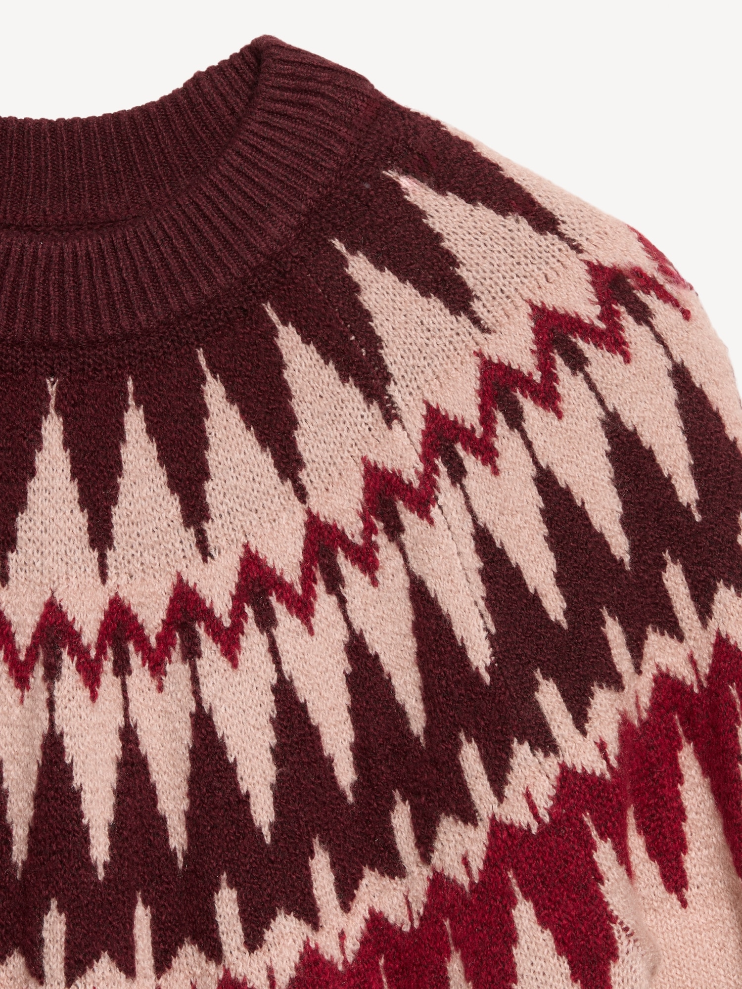 Oversized Crew-Neck Fairisle Sweater