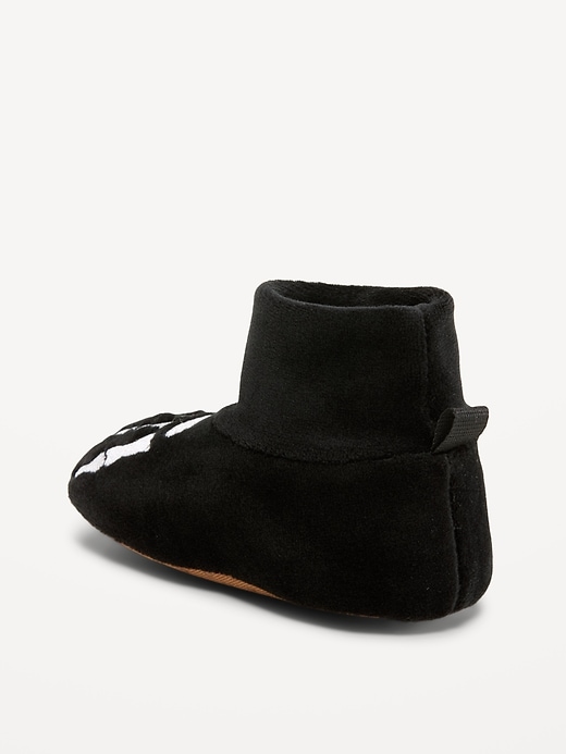 Image number 3 showing, Velour Skeleton Slippers for Baby