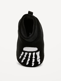 Image number 2 showing, Velour Skeleton Slippers for Baby