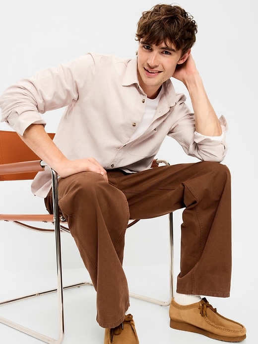 Image number 3 showing, Relaxed Long-Sleeve Flannel Pocket Shirt