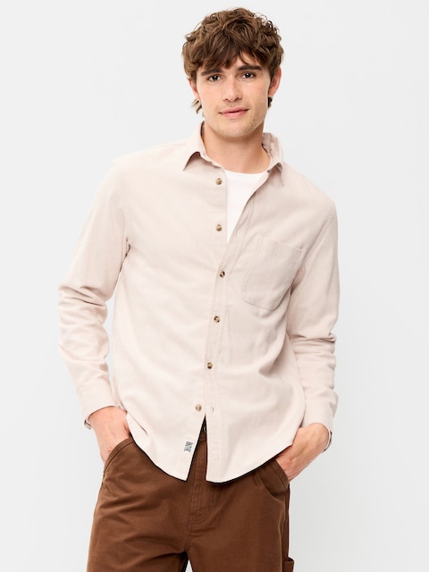 Relaxed Long-Sleeve Flannel Pocket Shirt