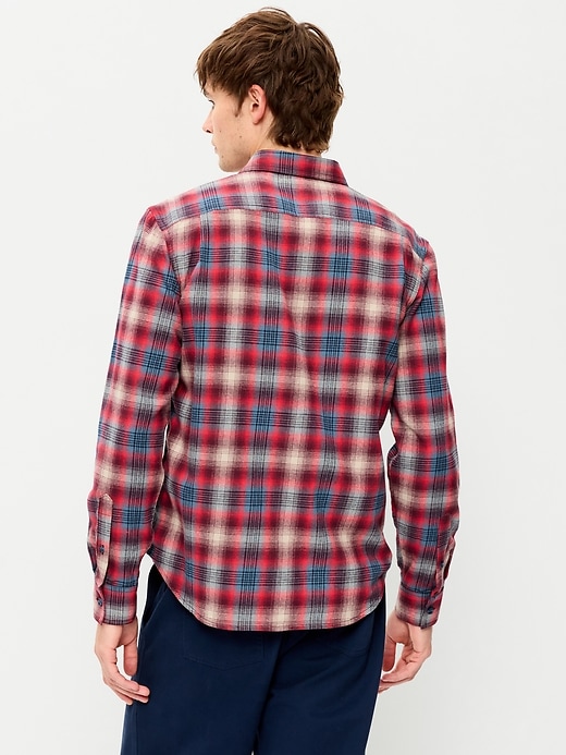 Image number 2 showing, Relaxed Long-Sleeve Plaid Flannel Pocket Shirt