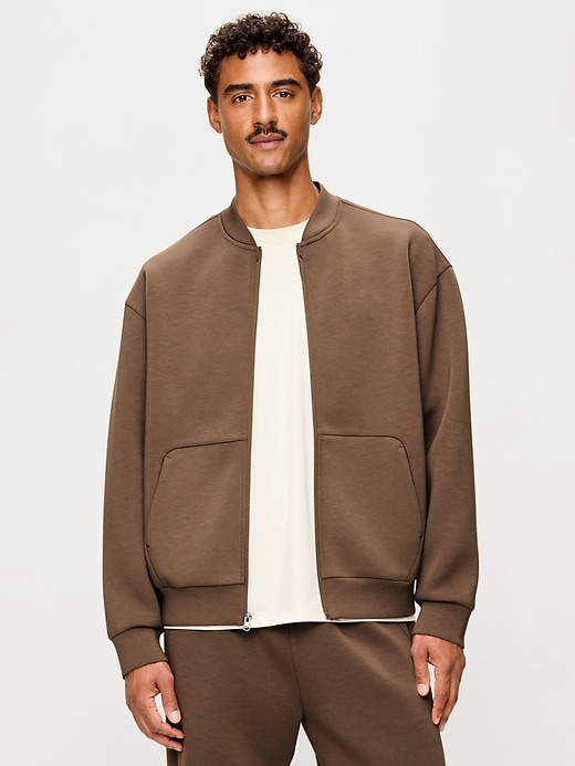 Image number 1 showing, Bounce Fleece Oversized Bomber Jacket