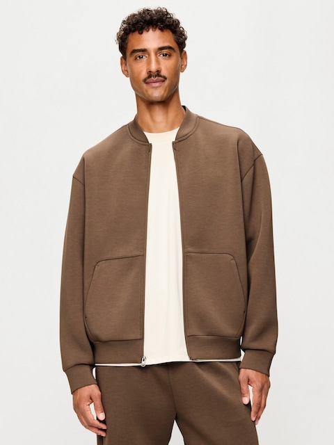 Bounce Fleece Oversized Bomber Jacket