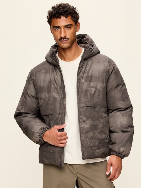 Water-Resistant Utility Puffer Jacket