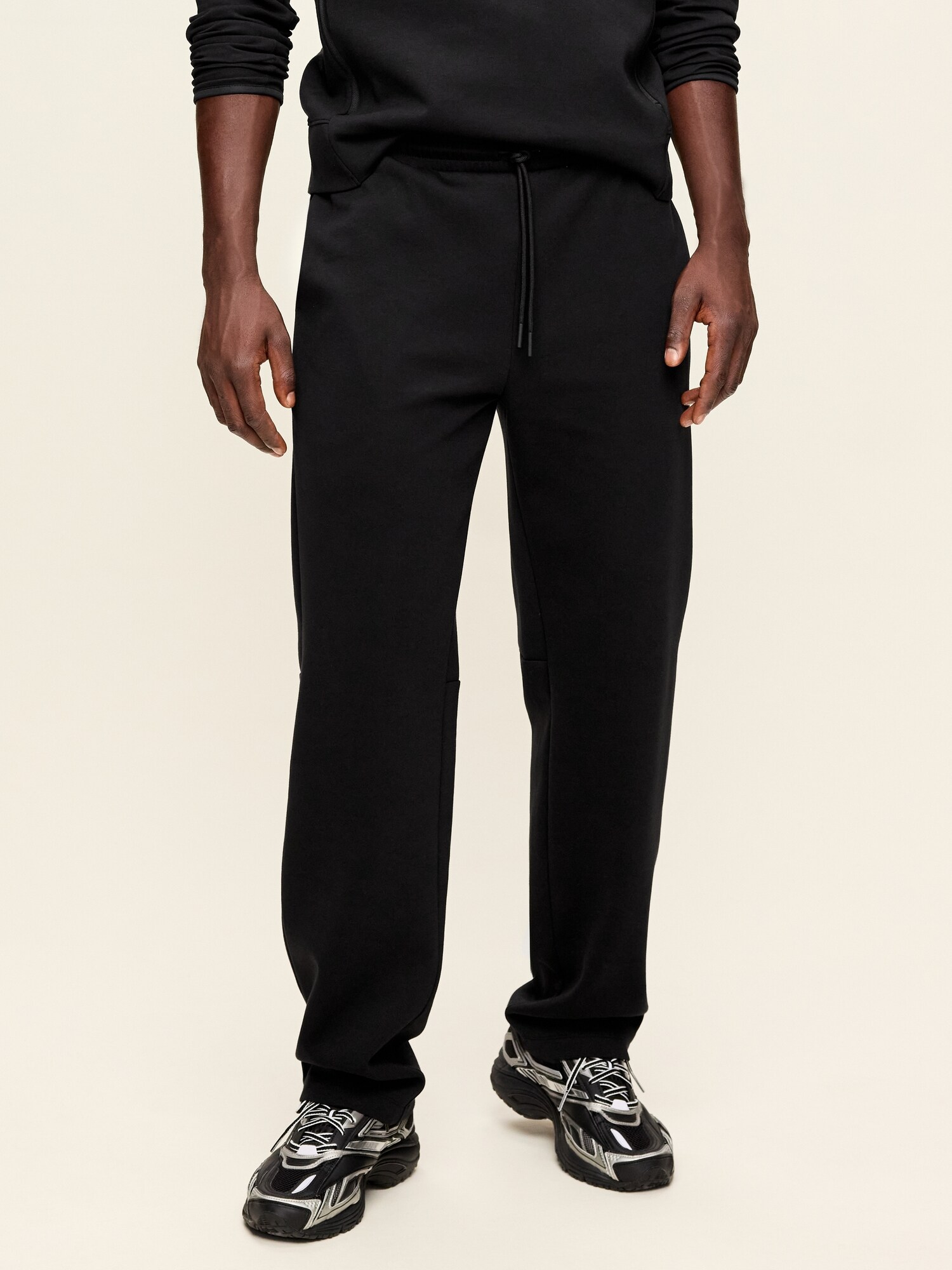 Мужские брюки Old Navy Dynamic Fleece Straight-Leg, цвет: Чёрный