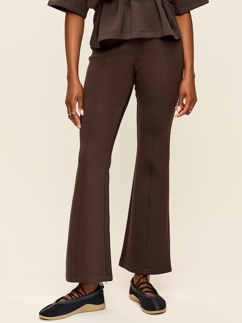 High-Waisted Bounce Fleece Flare-Leg Sweatpants