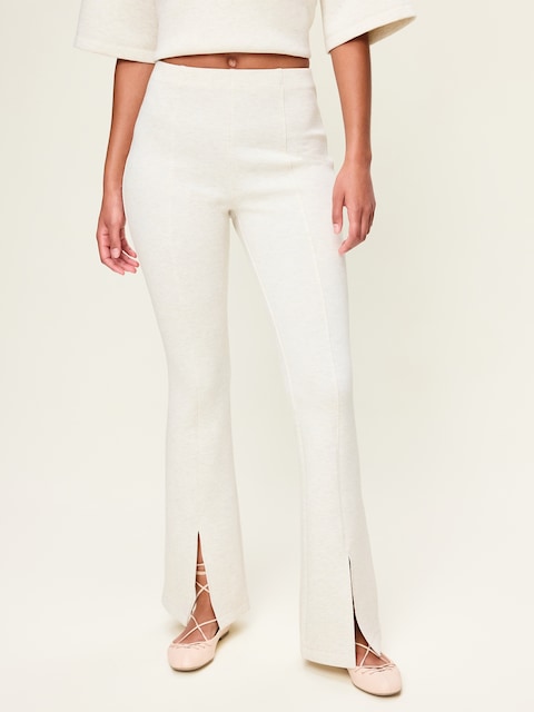 High-Waisted Bounce Fleece Flare-Leg Sweatpants