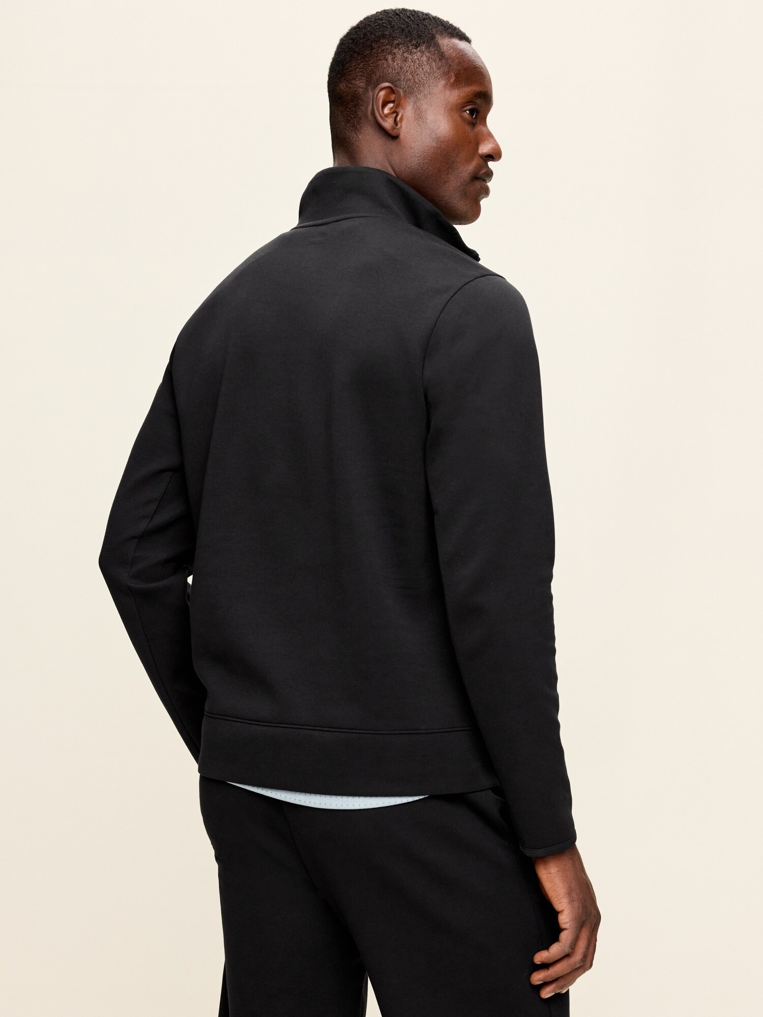 Мужская толстовка Old Navy Dynamic Fleece Quarter Zip, цвет: Чёрный — фото 2