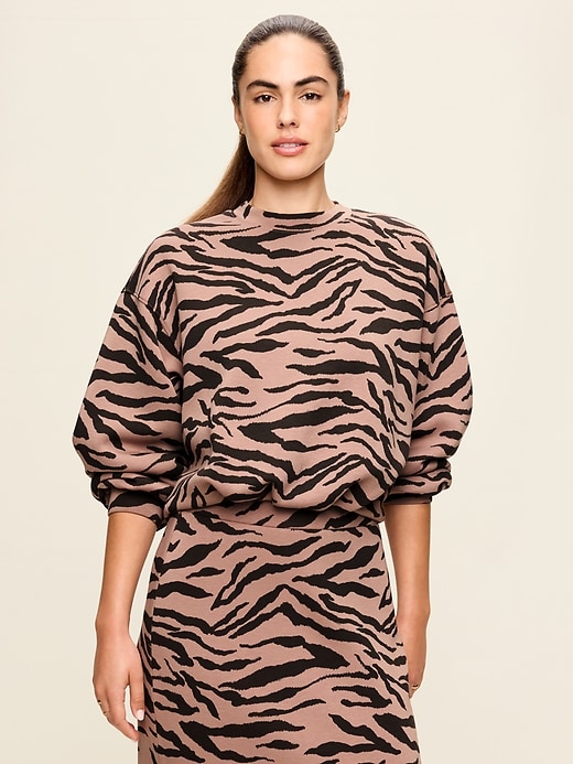 Image number 1 showing, Bounce Fleece Bubble-Hem Sweatshirt