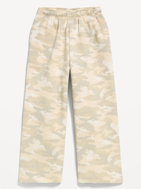 Mid-Rise Baggy Wide-Leg Sweatpants for Girls