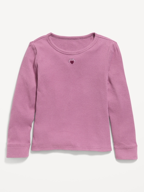 Long-Sleeve CozePlush Fitted Top for Girls