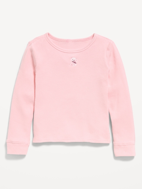 Long-Sleeve CozePlush Fitted Top for Girls