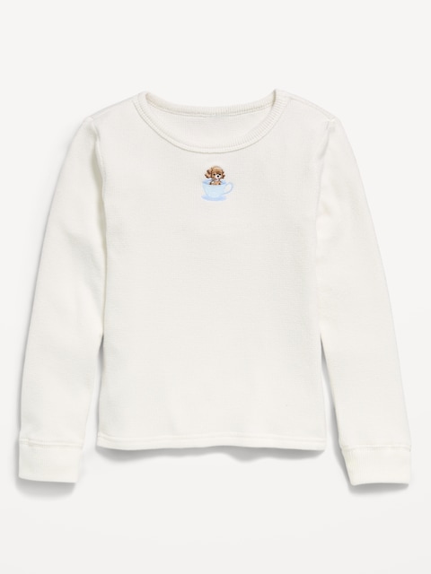 Long-Sleeve CozePlush Fitted Top for Girls