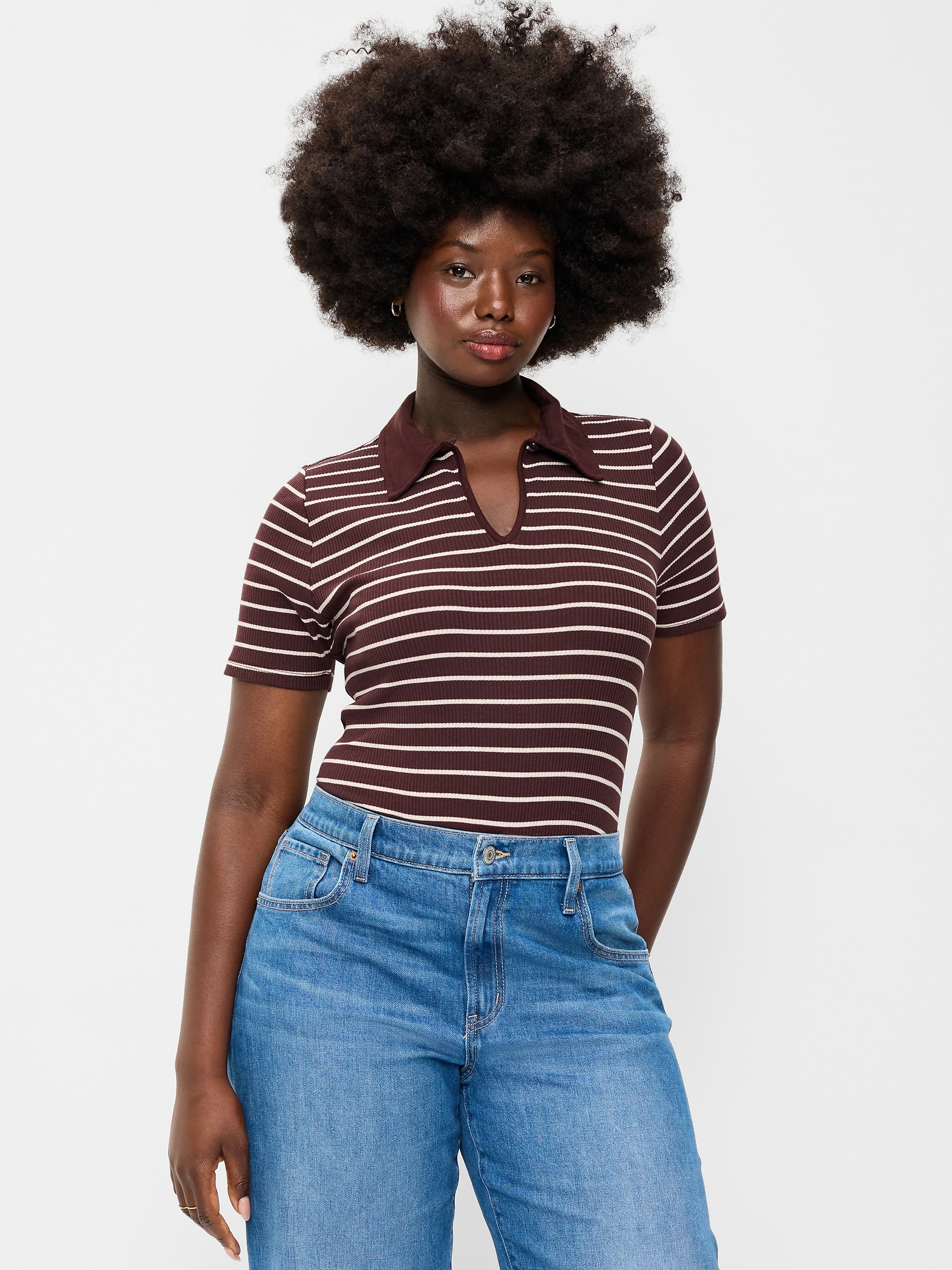 Keyhole Polo Top
