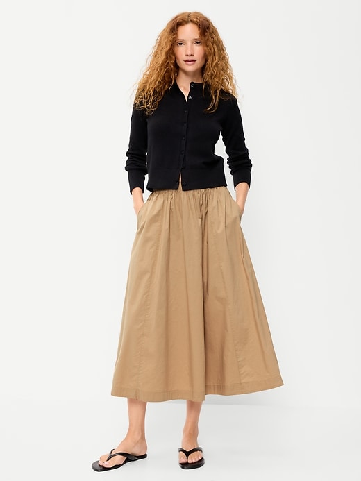 Image number 1 showing, Poplin Midi Skirt