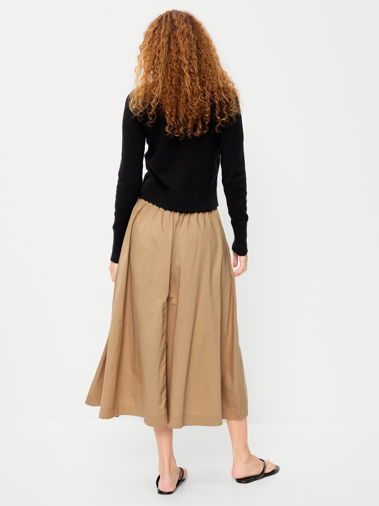 Poplin Midi Skirt