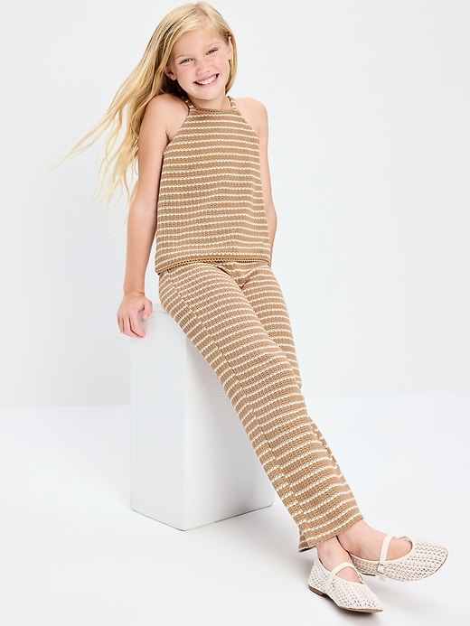 Image number 4 showing, Low-Rise Jacquard Knit Pants for Girls