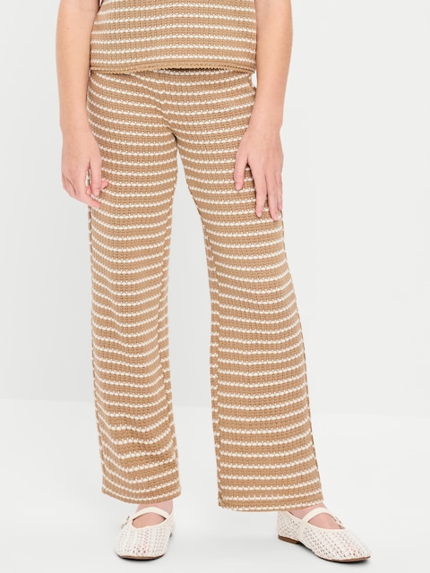 Low-Rise Jacquard Knit Pants for Girls