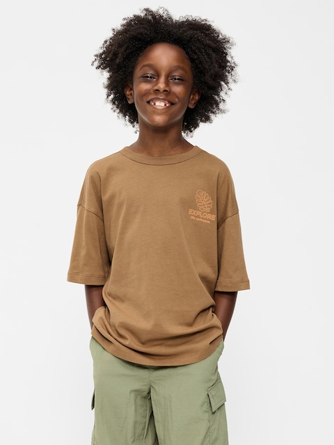 Oversized Short-Sleeve Graphic T-Shirt for Boys