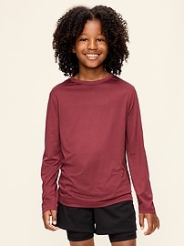 Image number 1 showing, CloudMotion Long-Sleeve Performance T-Shirt for Boys