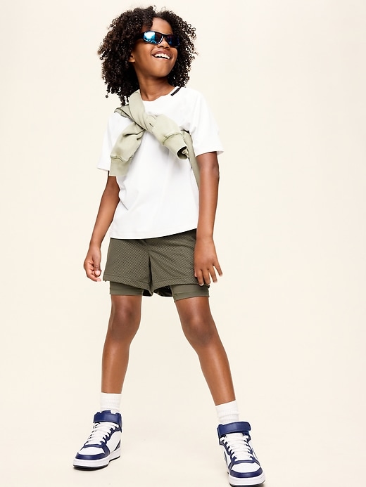 Image number 3 showing, 2-In-1 Mesh Performance Shorts for Boys