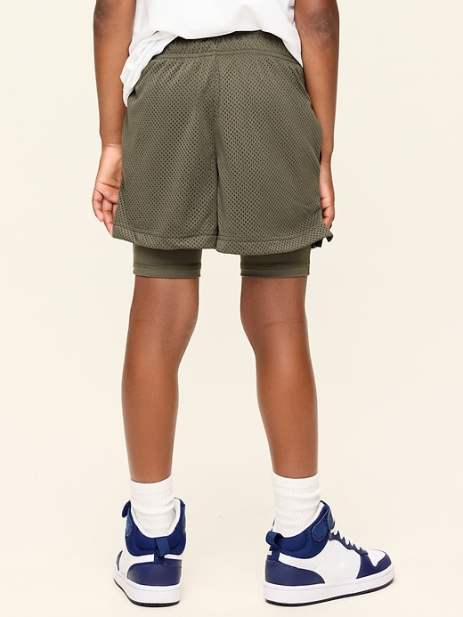Image number 2 showing, 2-In-1 Mesh Performance Shorts for Boys