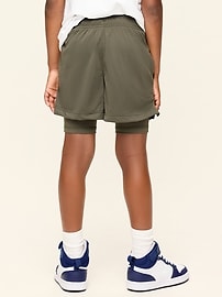 Image number 2 showing, 2-In-1 Mesh Performance Shorts for Boys