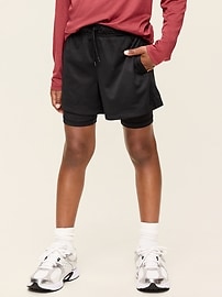 Image number 1 showing, 2-In-1 Mesh Performance Shorts for Boys