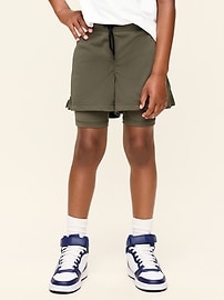 Image number 1 showing, 2-In-1 Mesh Performance Shorts for Boys