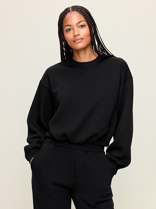 Image number 1 showing, Bounce Fleece Bubble-Hem Sweatshirt