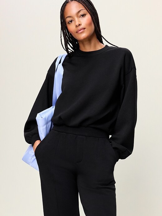 Image number 3 showing, Bounce Fleece Bubble-Hem Sweatshirt
