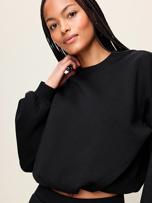 Image number 4 showing, Bounce Fleece Bubble-Hem Sweatshirt