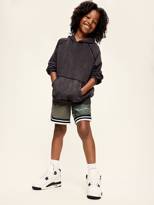 Image number 3 showing, Knee Length Mesh Basketball Shorts for Boys