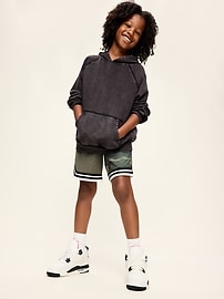 Image number 3 showing, Knee Length Mesh Basketball Shorts for Boys