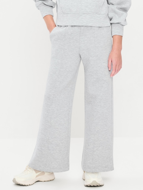 High-Waisted Bounce Fleece Wide-Leg Sweatpants for Girls