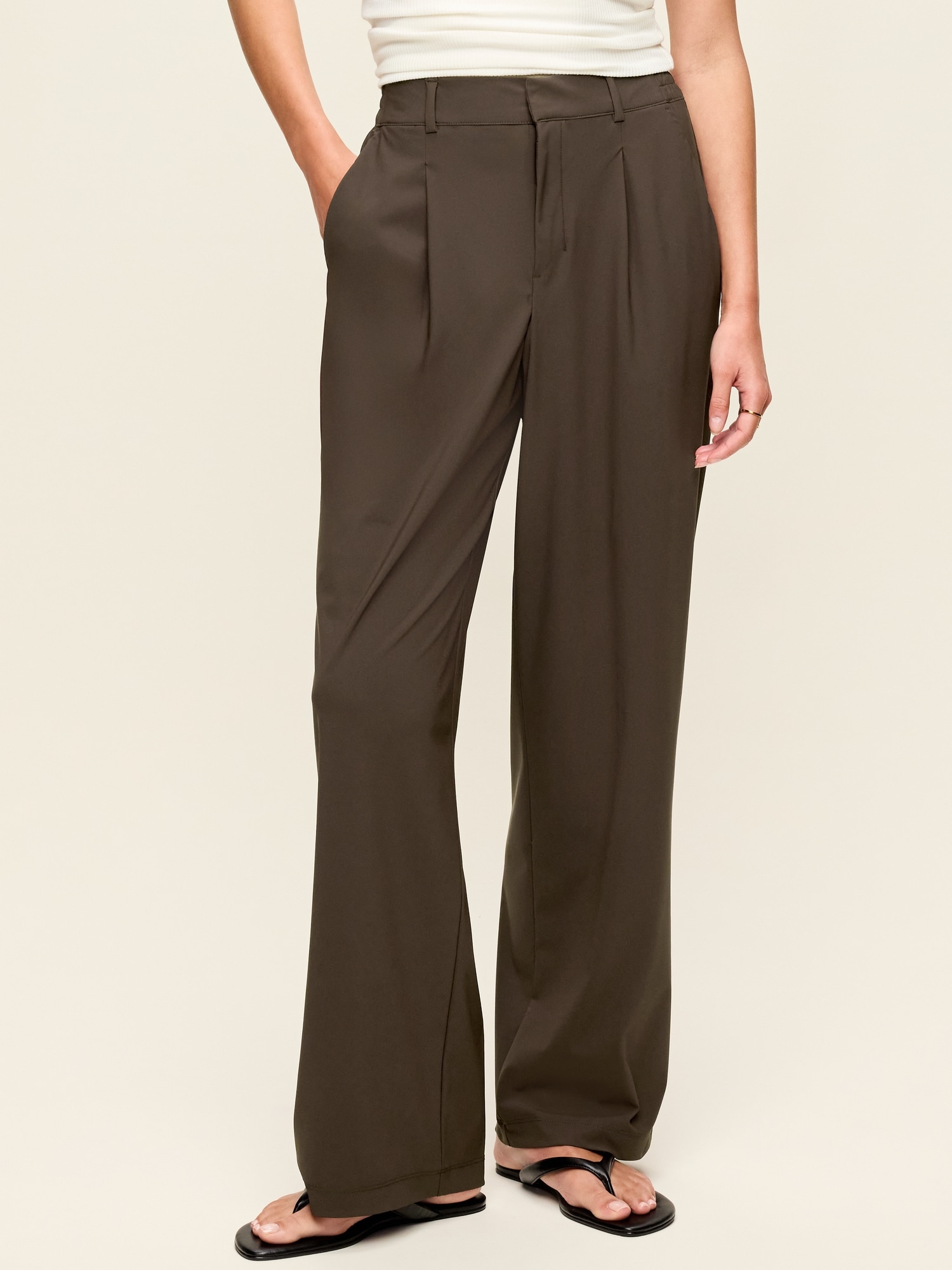 High-Waisted SleekTech Trouser Pants