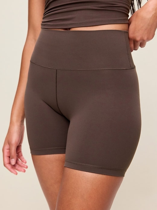 Image number 5 showing, High-Waisted StudioSmooth Biker Shorts -- 6-inch inseam