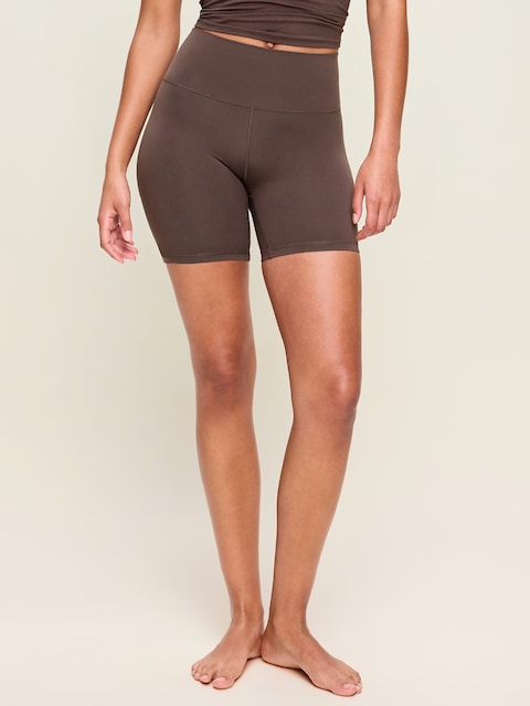 High-Waisted StudioSmooth Biker Shorts -- 6-inch inseam