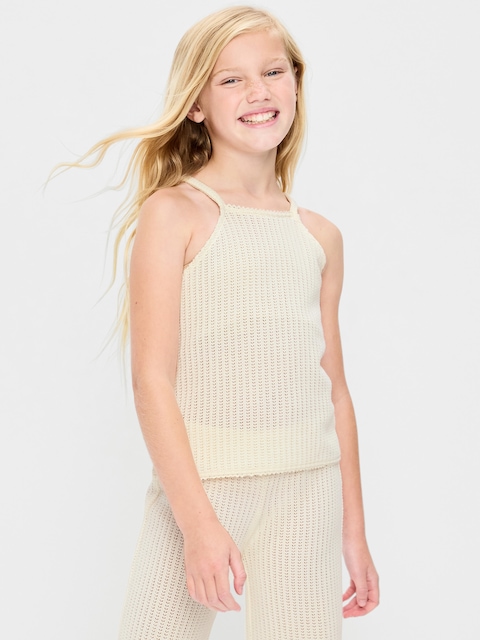 Sleeveless Jacquard Knit Top for Girls